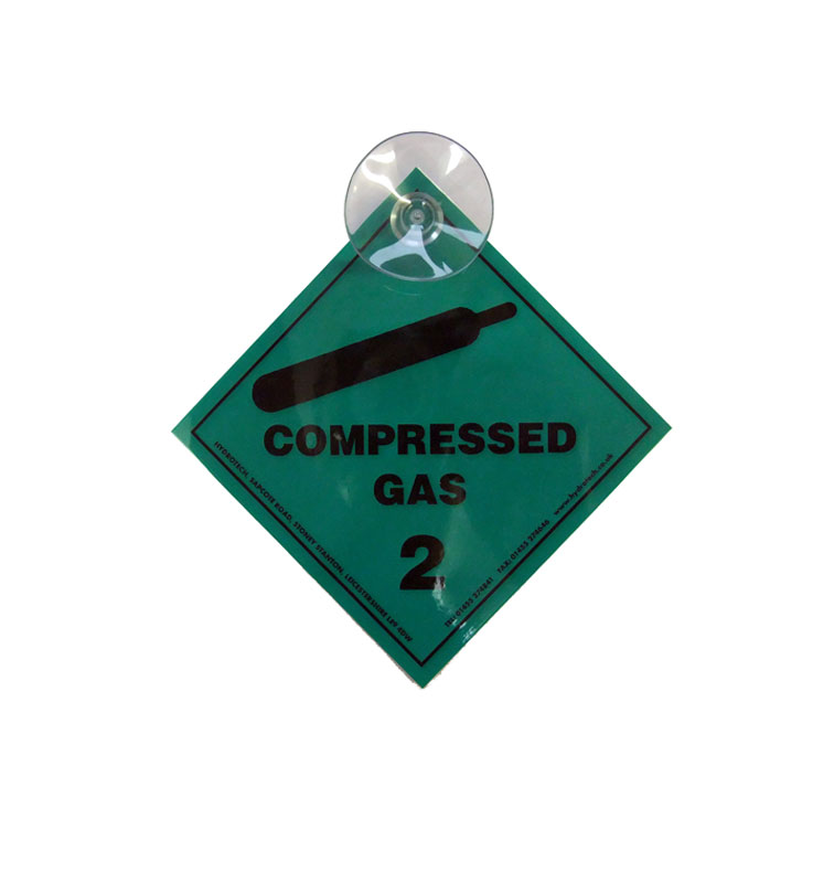 Hydrotech Compressed Gas Sign - Suction