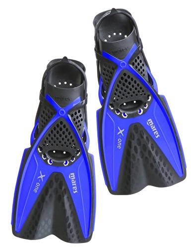 Mares X-One Blue Snorkeling Fins - L-XL (9.5-12)