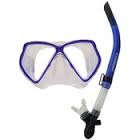 Typhoon Adult Silicone Snorkel Set - Blue - Click Image to Close