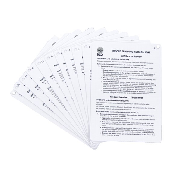 PADI Rescue Diver Instructor Cue Cards