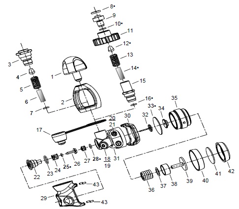 Oceanic Regulator First Stage Service Parts Kit – FDXi / CDX / EDX (40.6184)