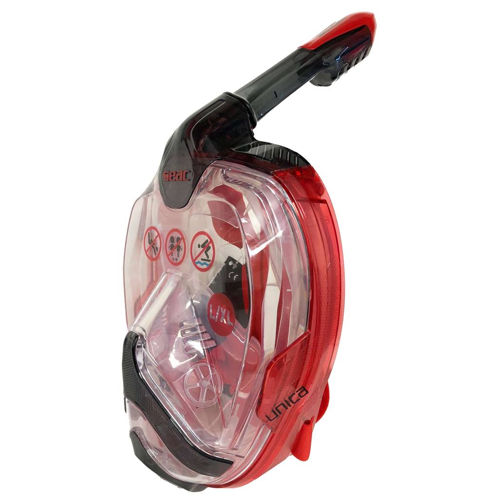 Seac Sub Unica Snorkeling Mask - XL in Red