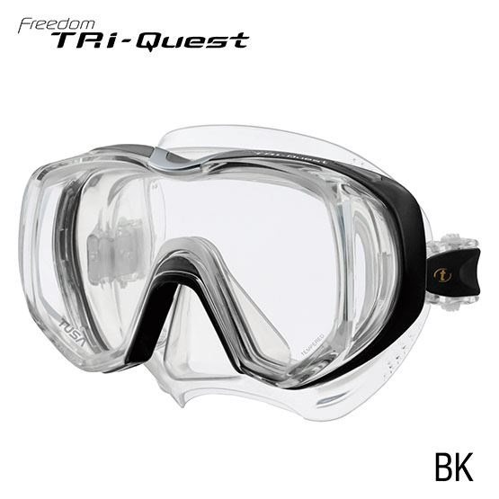 TUSA Freedom Tri-Quest Mask - Black / Clear